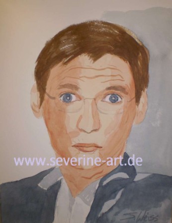 1.Portrait in Aquarell Günther Jauch